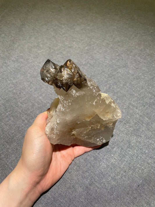鱷魚皮黑金剛水晶 (Lustrous Elestial Black Vajra Quartz Matrix)