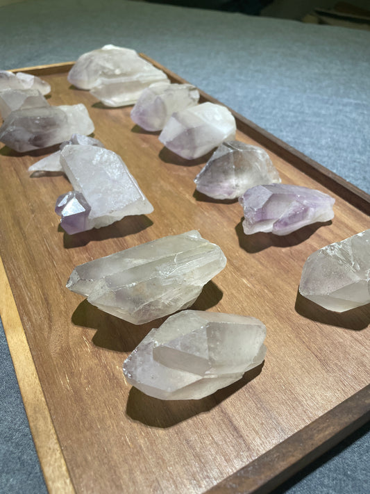 紫白水晶柱 單件組 (Lavender Amethyst & Clear Quartz Master Wand)